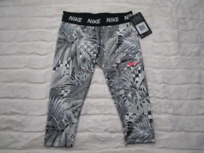 Nike Dri Fit 3/4 Length Floral Printed Leggings Size 6x Toddler Girls