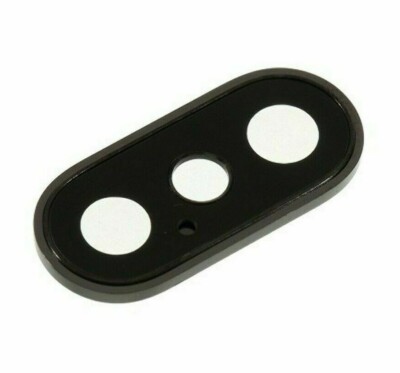 iPhone X 5.8'' OEM Rear Back Camera Glass Lens Cover Housing Replacement Black