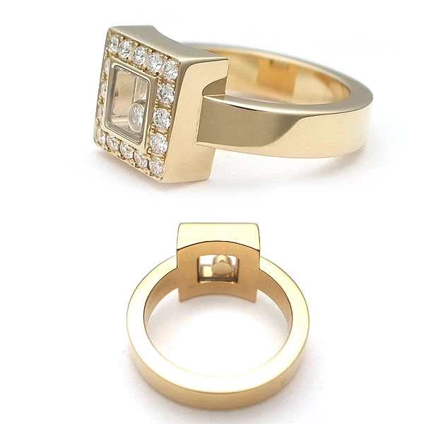 Anillo Corazón Diamante Chopard Chopard K18YG 750 Oro Amarillo 100% Auténtico US7.0 Foto 2 de 2