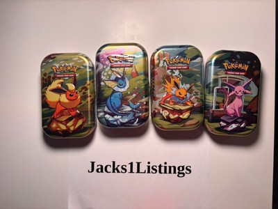 Pokemon Prismatic Evolutions Mini Tin Boxes (4 Tins) Factory Sealed!