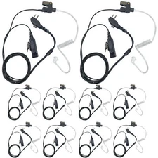 10-Pack PTT Earpiece Headset for HYTERA Radio TC2100 TC500 TC600 TC610 TC620