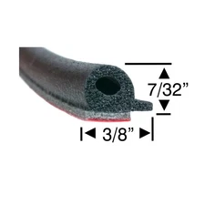 RV Peel-N-Stick Small Hollow Half Round with Lip 7/32" x 3/8" x 10 ft strip