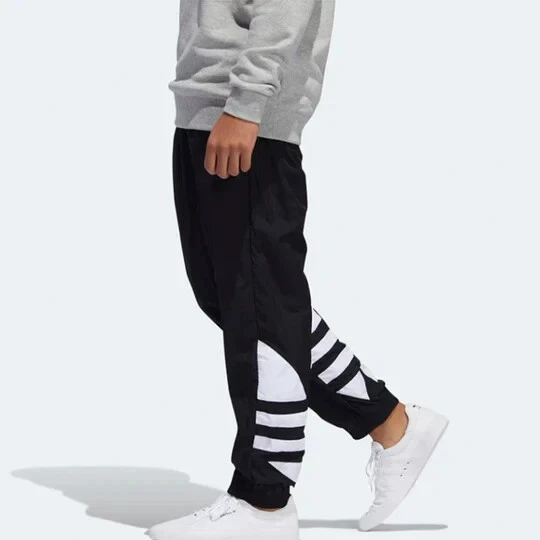 Adidas originals Big LOGO Trefoil Track Pants Black FM9896 Sweat Pants Size M