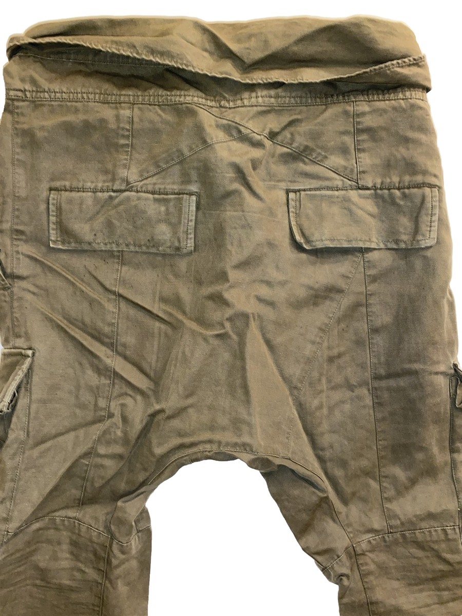 BALMAIN OLIVE GREEN ARMY CARGO PANTS FR36