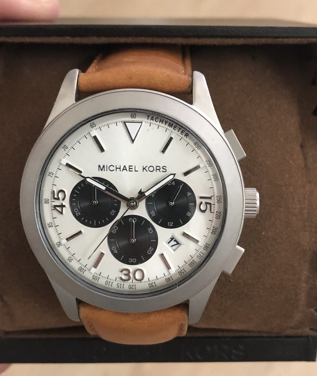 On sale) New Michael Kors Mens Mk8470 Leather Band Watch | eBay