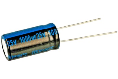 Elko, radial, 1000µF (1000uF) / 25V / 105°C - Jamicon TKR - Menge nach Wunsch