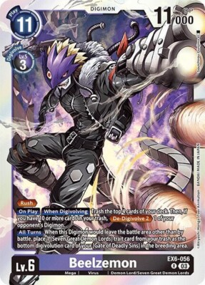 Digimon TCG Beelzemon EX6-056 R NM Infernal Ascension | eBay