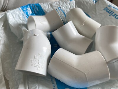 Qty-24 Water Pipe PVC Elbow 1-1/4'' 45° Schedule 40 SCH-40 Lasco 04266