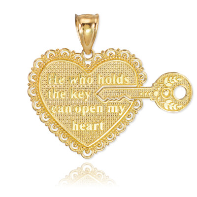 2 Stck. Gold ''Schlüssel meines Herzens'' abnehmbarer Anhänger (erhältlich in Gelb/Weiß/Rose)
