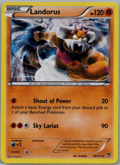Pokemon - Landorus - Furious Fists - 58/111 - Holo Rare - NM/M