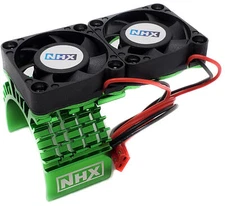 NHX 540 / 550 Motor Aluminum Heat Sink w/ Twin Cooling Fan Green