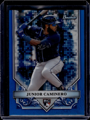 2024 Bowman Sterling Rookies Blue Refractors Junior Caminero RC 22 