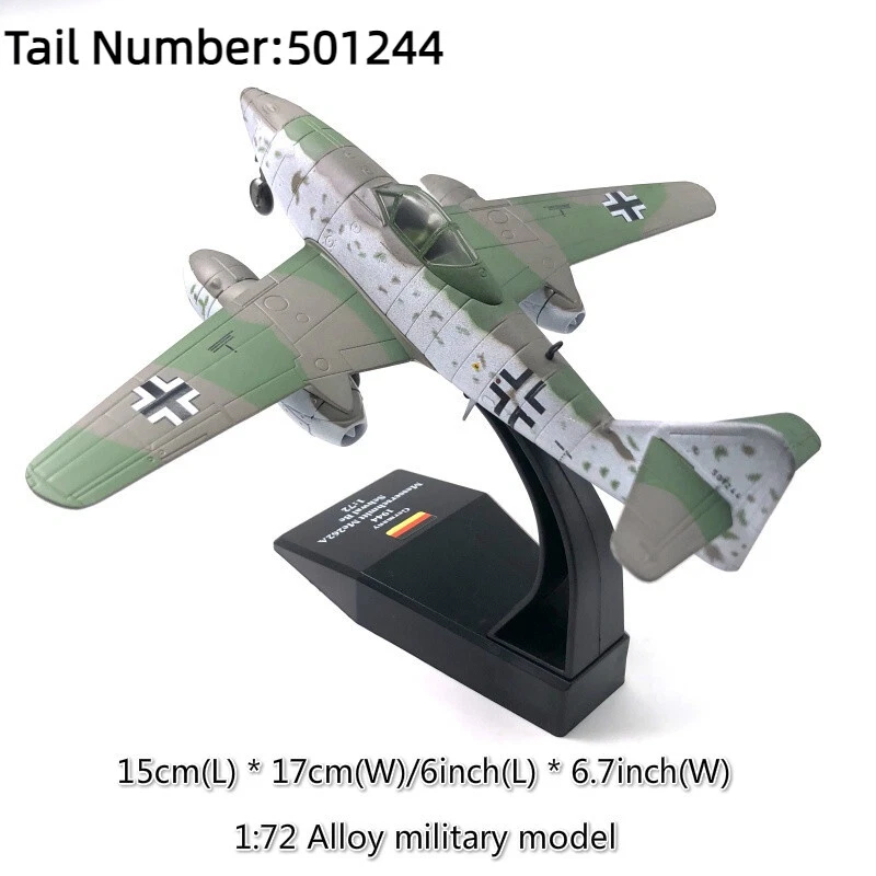 1:72 Scale Alloy Diecast Military Model Messerschmitt Me 262 Schwalbe Fighter - Image 2 of 4