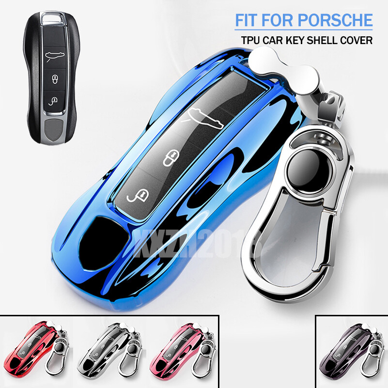 TPU Smart Key Case Cover Holder Shell For Porsche Cayenne 911