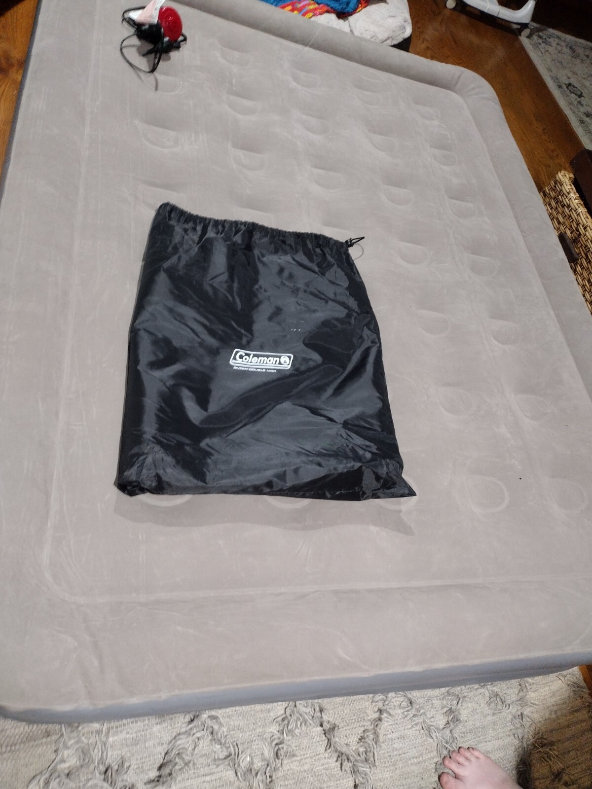 Coleman Queen Air Mattress Double High Pillow Top Air Bed w pump and