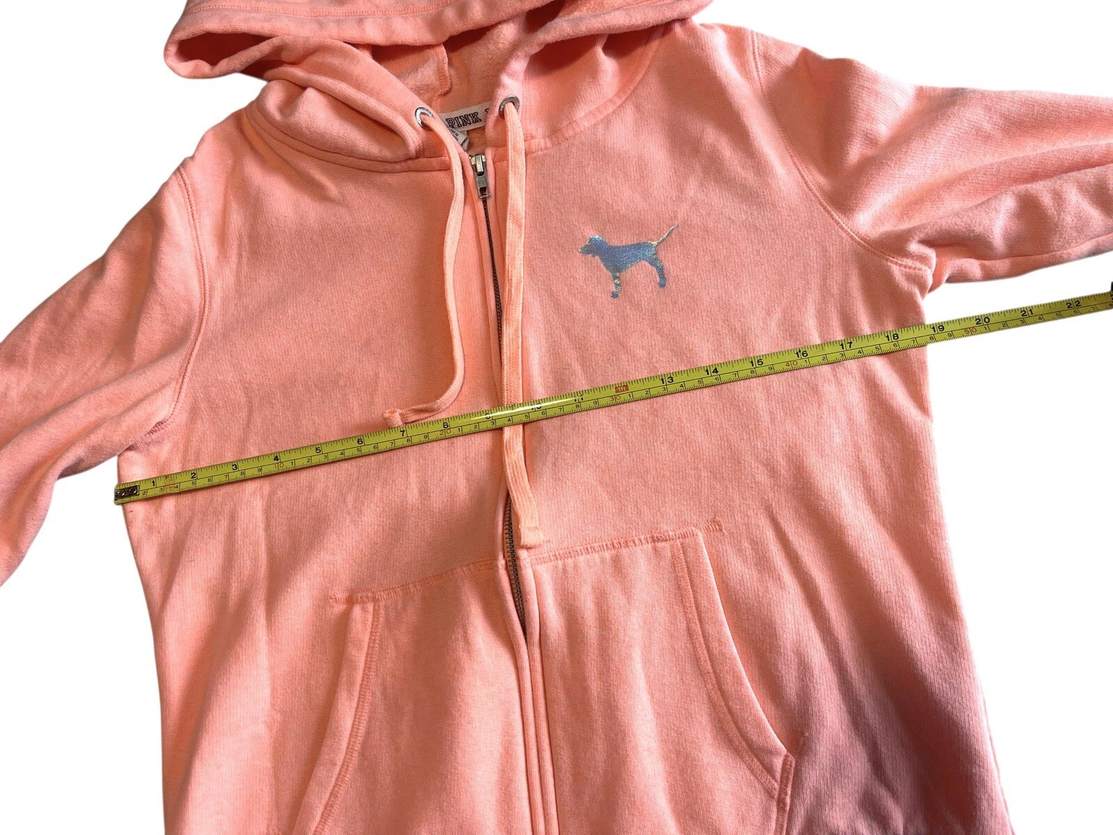 UNDERCOVER Felpa con cappuccio Victoria's Secret ROSA full zip arancione taglia media