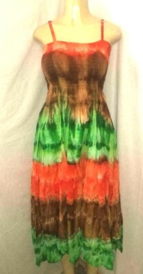 S.R. Fashion Tie Dye Dress One Size | eBay
