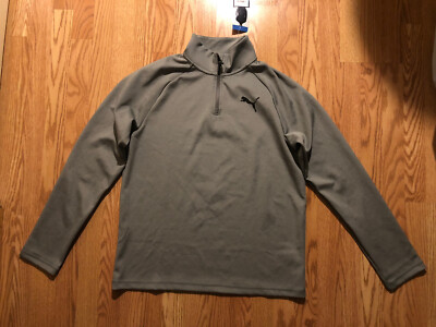 Puma Men's Activewear QTR Ziprunner Grey Large New NWT TCNNS1