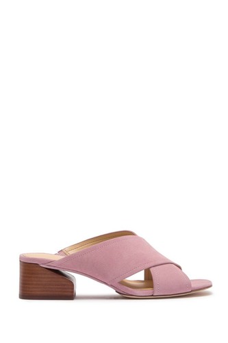 Via Spiga Pink Paulina Crisscross Slip-On Mule Sandals Women's 6.5 New Box NIB - Picture 4 of 5
