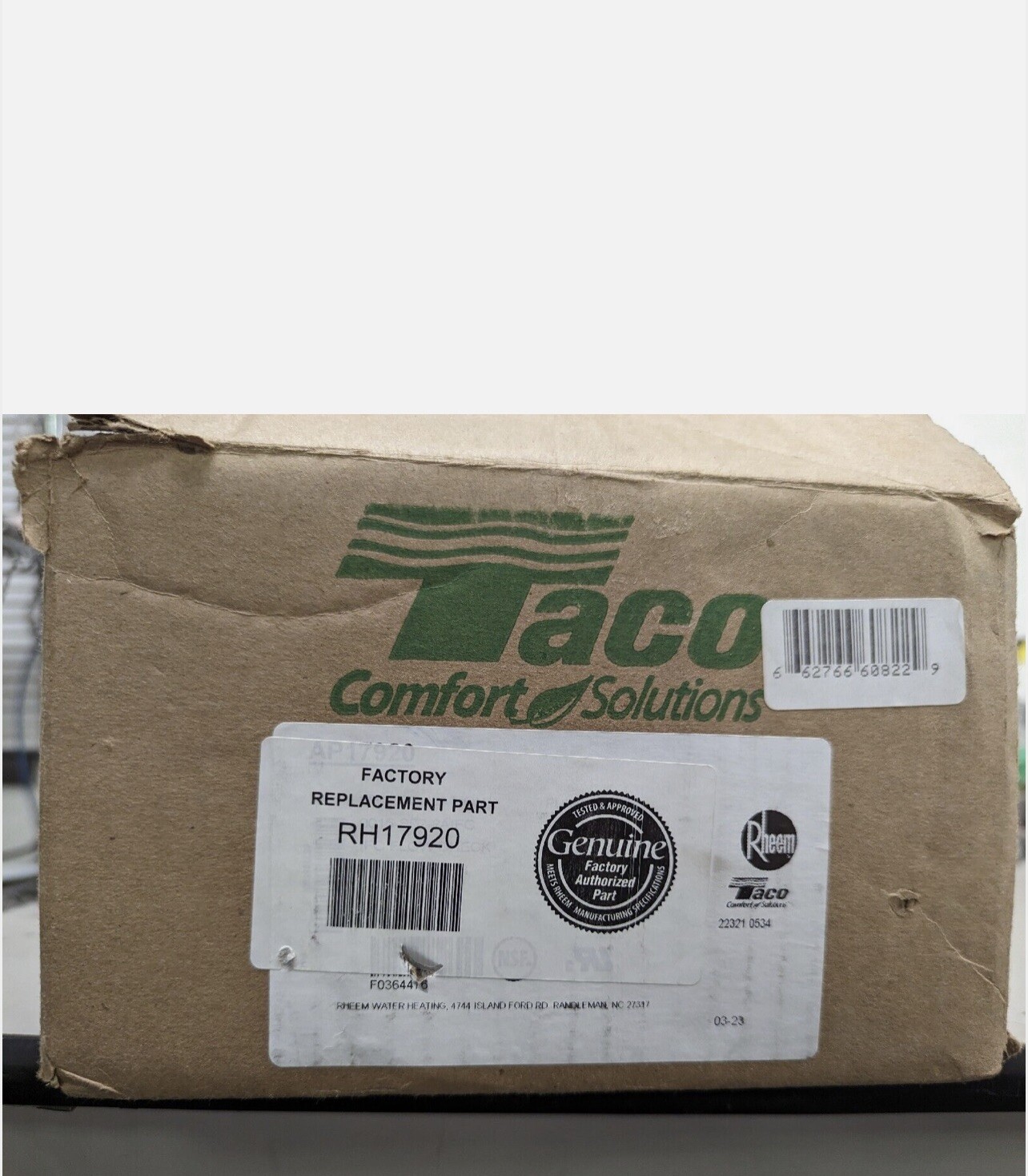 Rheem RH17920 Recirculation Pump Kit for sale online | eBay