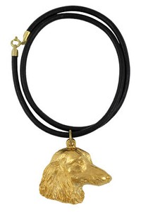 Authentic Dachshund Rough Hair, Dackel, Teckel - Dog Collar, Gold-Plated Pendant For Dog