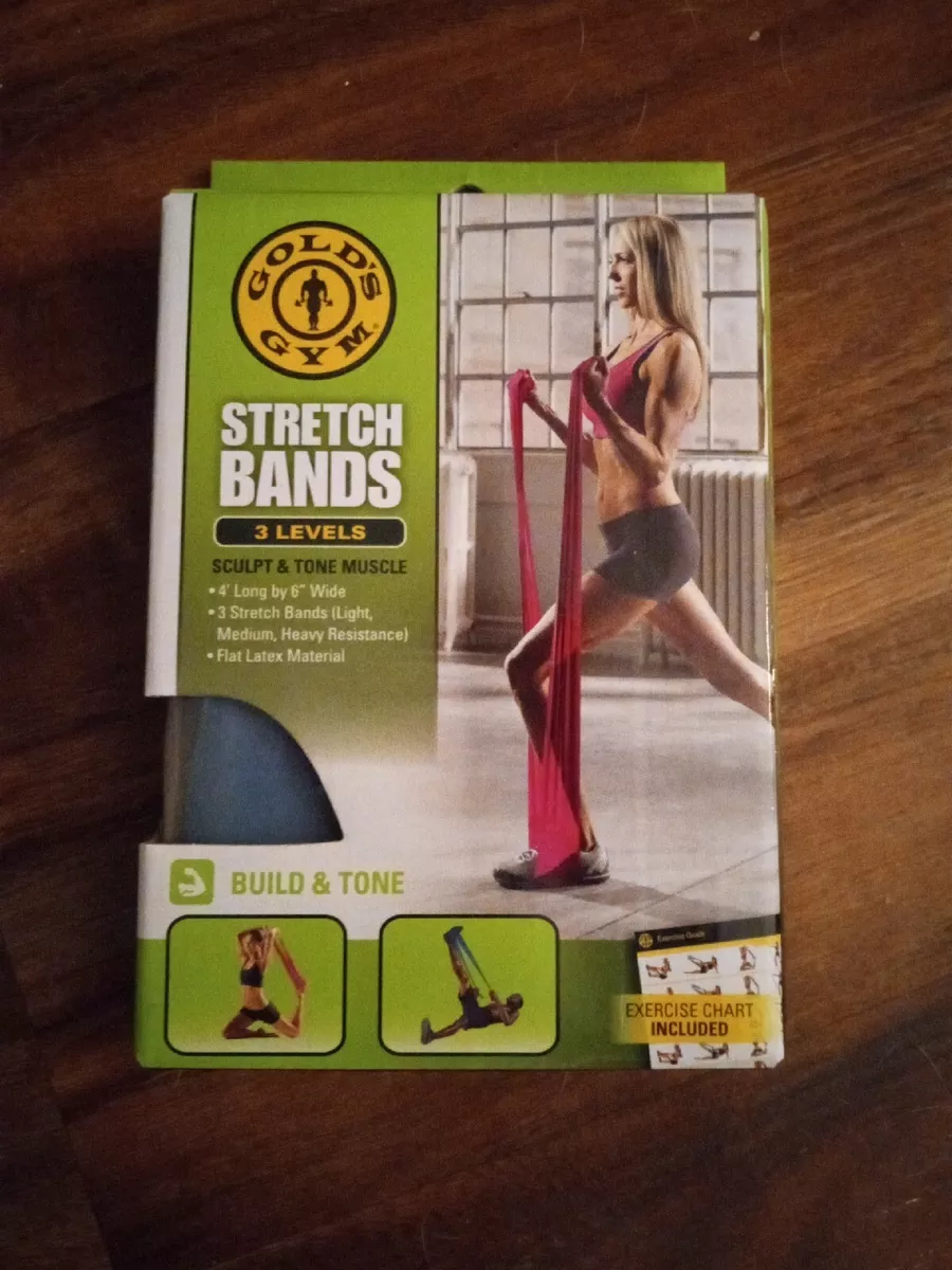 Gold's gym stretch bands 3 levels sales