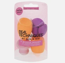 Real Techniques 💞 6pcs set Miracle Complexion Sponges Makeup Blender 91570 new