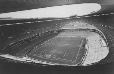 Interior view Olympic Football Stadium Mexico City Mexico Sept- 1968 Old Photo