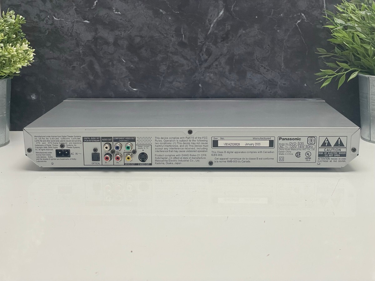 Panasonic DVD-S35 Progressive Scan DVD / CD Player with