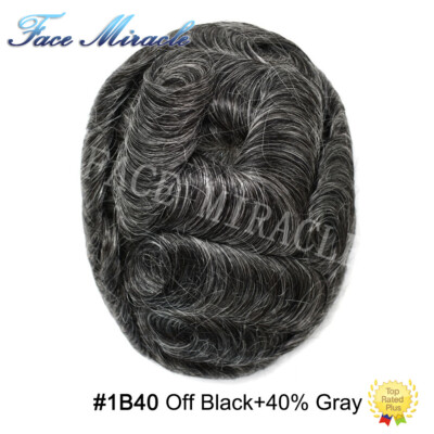 Men's Hairpieces 0.1MM Thin Skin PU Toupee for Men Human Remy Hair Systems