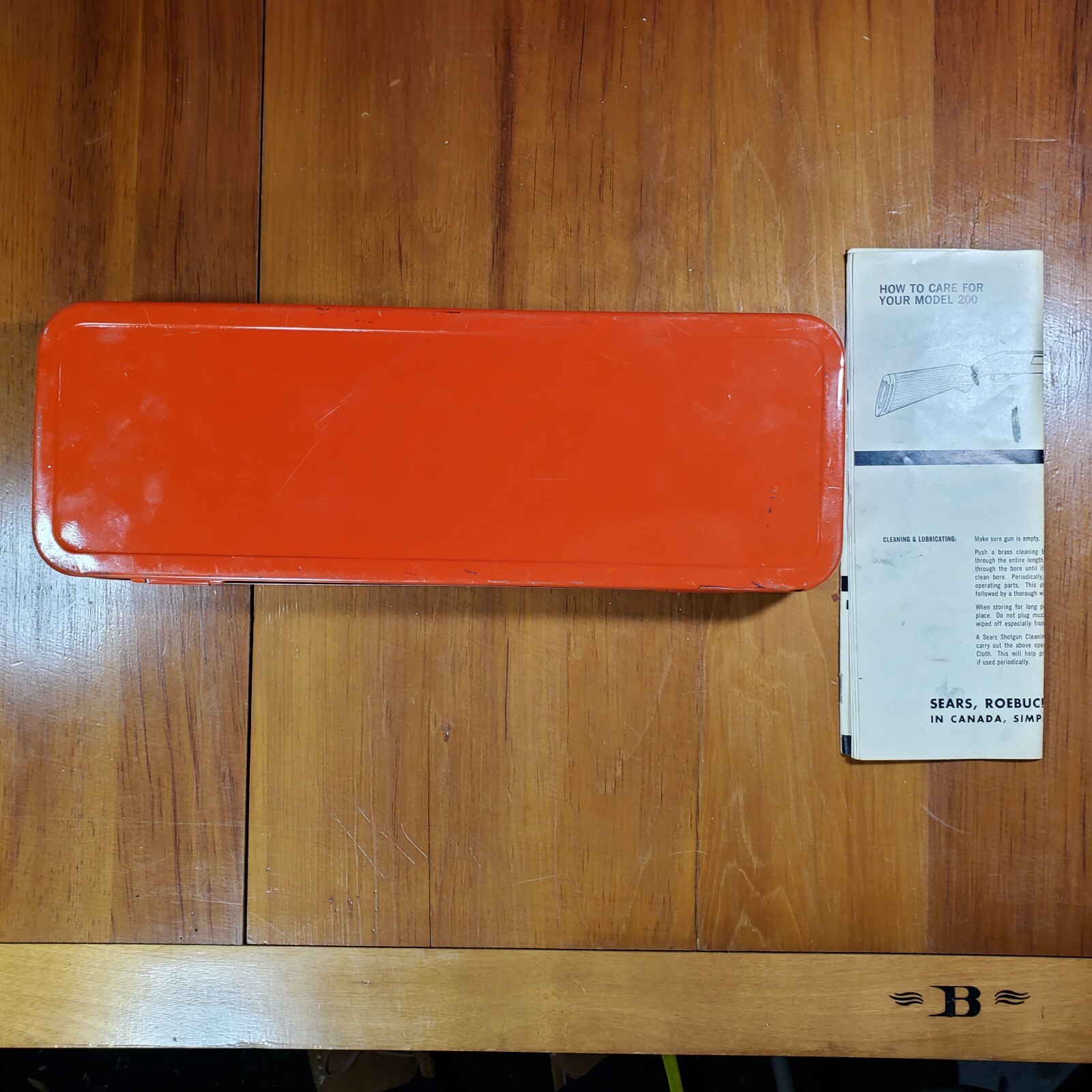 Vintage Sears Roebuck and Co GUN CLEANING KIT No.2140 1216ga Metal Box