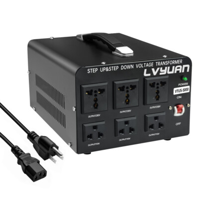 Lvyuan 5000W Transformer Step Up/Step Down Voltage Converter 110v-220v/220v-110v
