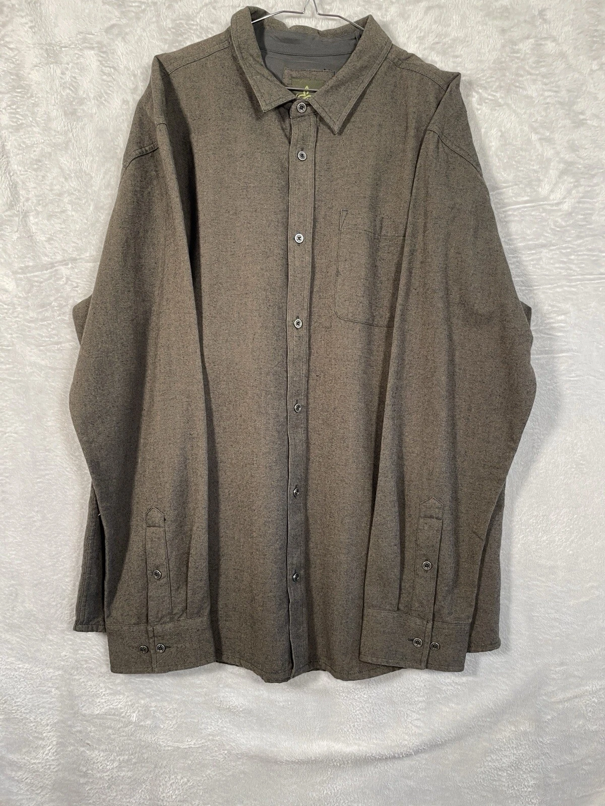 Prana Woodman Flannel Shirt Button Long Sleeve Pocket Size XXL. Retail $79 NWT