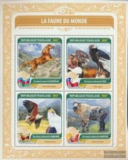 Togo 7624-7627 Feuille miniature (complète. édition) neuf avec gomme originale 2