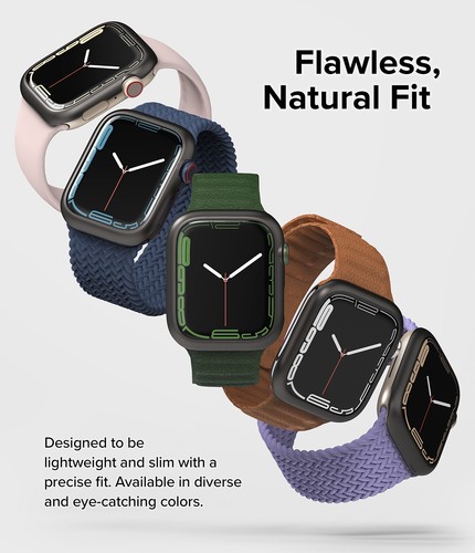 Pour Apple Watch Series 9, 8, 7, SE 45 mm, 40 mm étui protection cadre lunette annulaire - Photo 113 sur 268