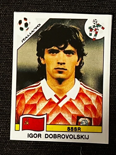 STICKER PANINI WORLD CUP ITALY 90 DOBROVOLSKIJ SSSR URSS # 150 RECUP REMOVED