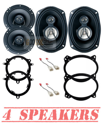 Cerwin Vega 6x9 & 6.5'' coax Door Speakers & adapters for 2007-2021 Toyota Tundra