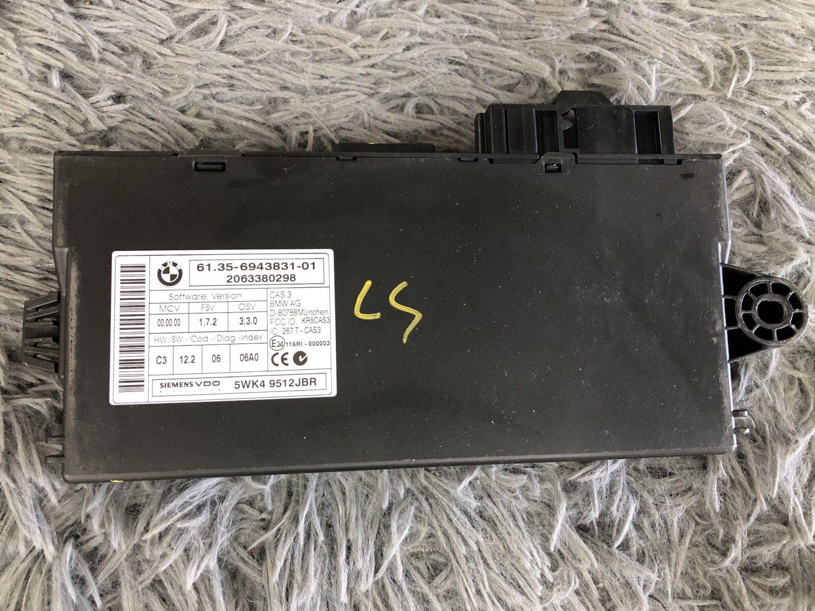 2007-2013 BMW 1 3 5 E60 E81 E87 E90 CAS 3 EWS Unit Module 5WK49512JBR ...