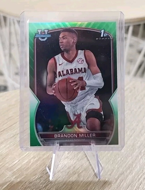 2022-23 Bowman Brandon Miller /99 Green 1st Chrome Prospect Refractor Alabama
