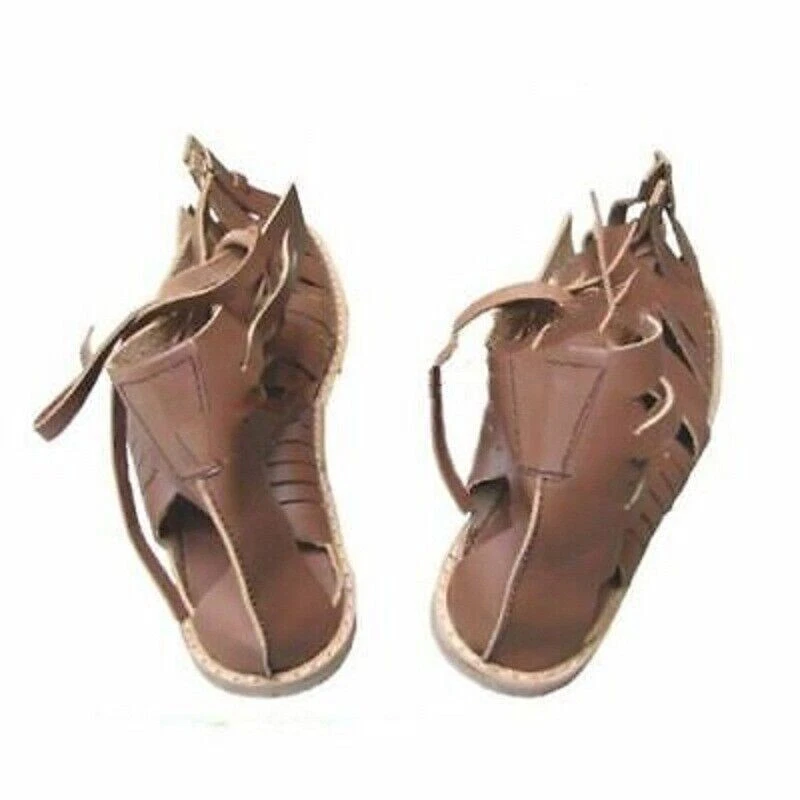 Средневековые римские кожаные сандалии гладиаторские марширующие сандалии спартанская греческая обувь - Изображение 3 из 4