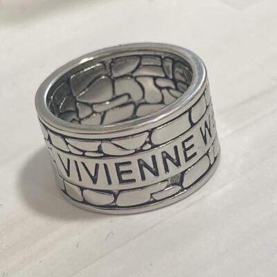 Vivienne Westwood Ring Size 7-7.5 Valerio Band Silver NO BOX
