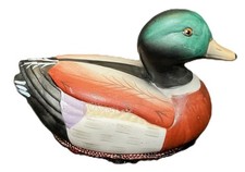 VTG Jasco Handpainted Ceramic Mallard Duck Lint Remover Brush