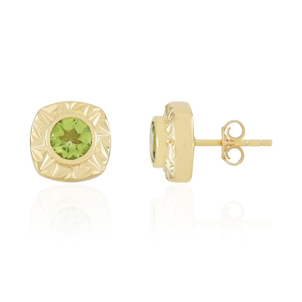 Ohrringe Aus Vergoldetem Silber Mit Peridot-image