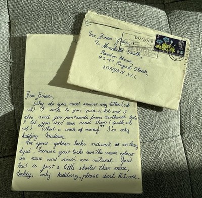 Letter to Brian Jones of The Rolling Stones from a Scottish fan, August 1964