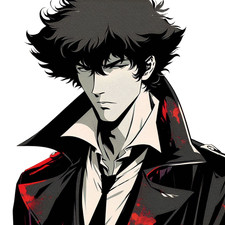 Jet Black Cowboy Bebop Vinyl Car Decal Sticker 7" Weatherproof