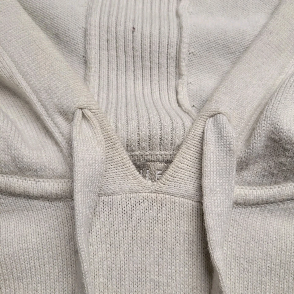 Athleta Verona 连帽衫毛衣女式中号象牙色针织长袖羊毛 — 第 3/4 张图片