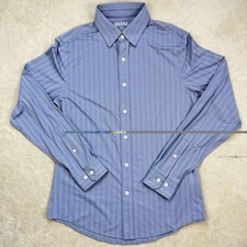 Rhone Commuter Shirt Mens S Button Up Long Sleeve Stretch Slim Performance Blue