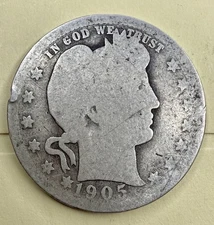 1905 Barber Quarter – Better Date Early Silver