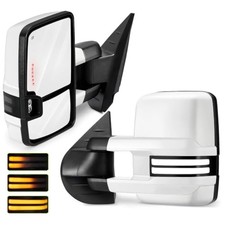 Switchback Towing Mirrors for 2007-2014 Silverado Sierra All Painted White