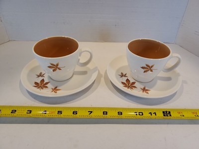 TST Ever Yours Random Leaves Cups & Saucers  Set Of 2